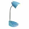 Creekwood Home 18.5-in. Flexible Gooseneck Organizer Desk Lamp with Phone/iPad/Tablet Stand, Blue CWD-1001-BL